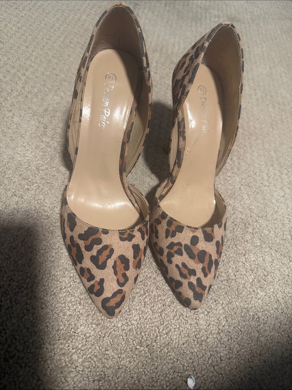 Dream Pairs Leopard Print Pointed Toe Pumps - Tan, Brown, Black